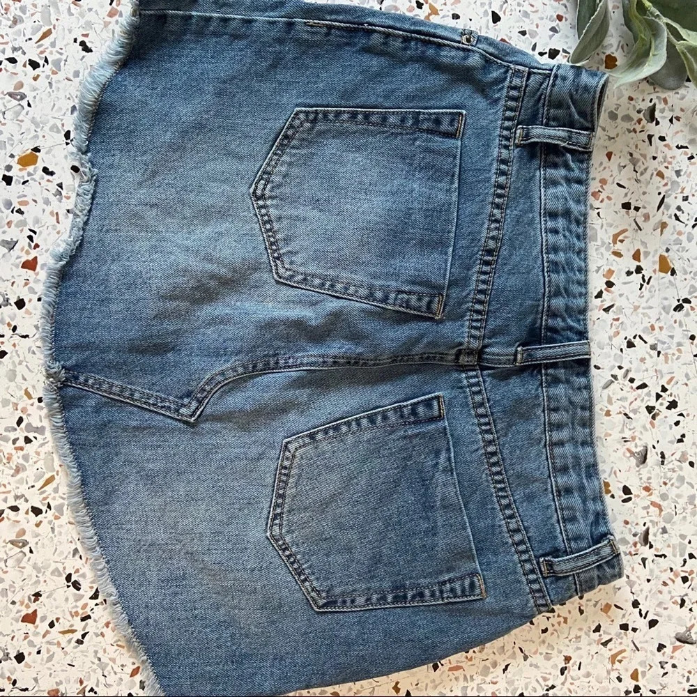 Mini Skirt Denim Jean Micro Skirt Denim Summer Distressed Deconstructed Size 7 - Picture 3 of 9